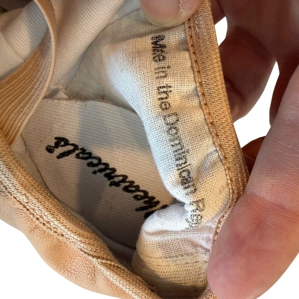 NWOT theatricals Peach dance Ballet leather Flats slippers girlhood core size 5 - Picture 3 of 6